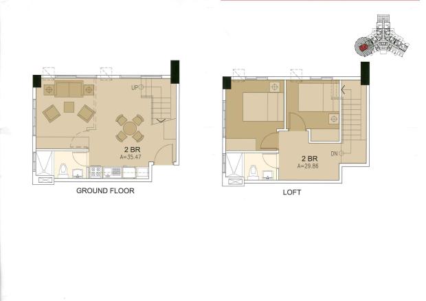 Michelangelo 2BR Bi-Level